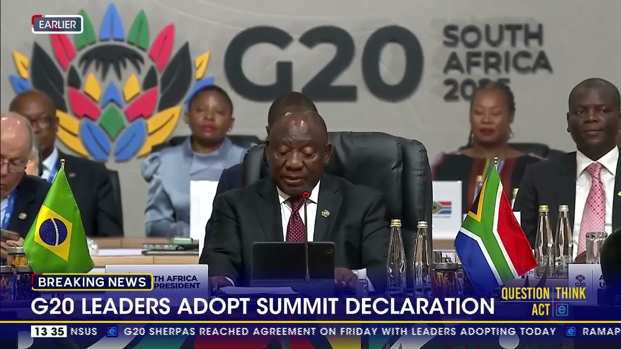G20 leaders adopt Summit declaration – The Front Page News